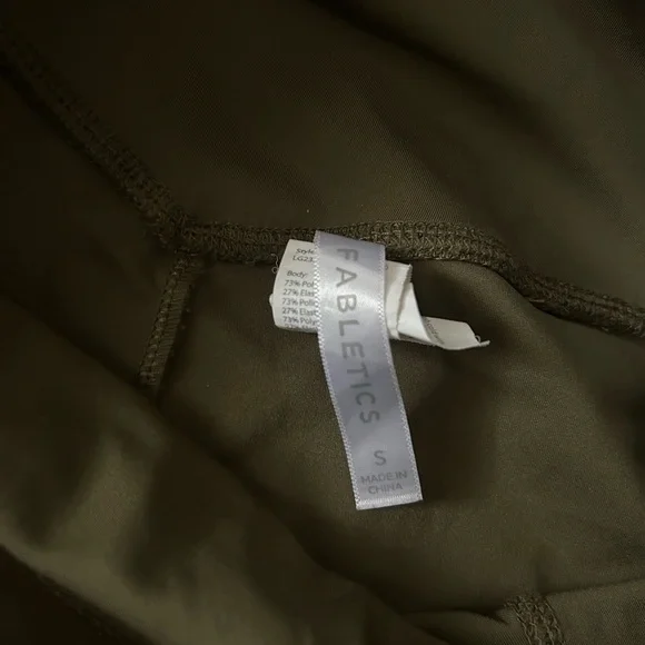 Fabletics Olive One-Shoulder Sports Bra & High-Waist Leggings Set - Picture 6 of 6